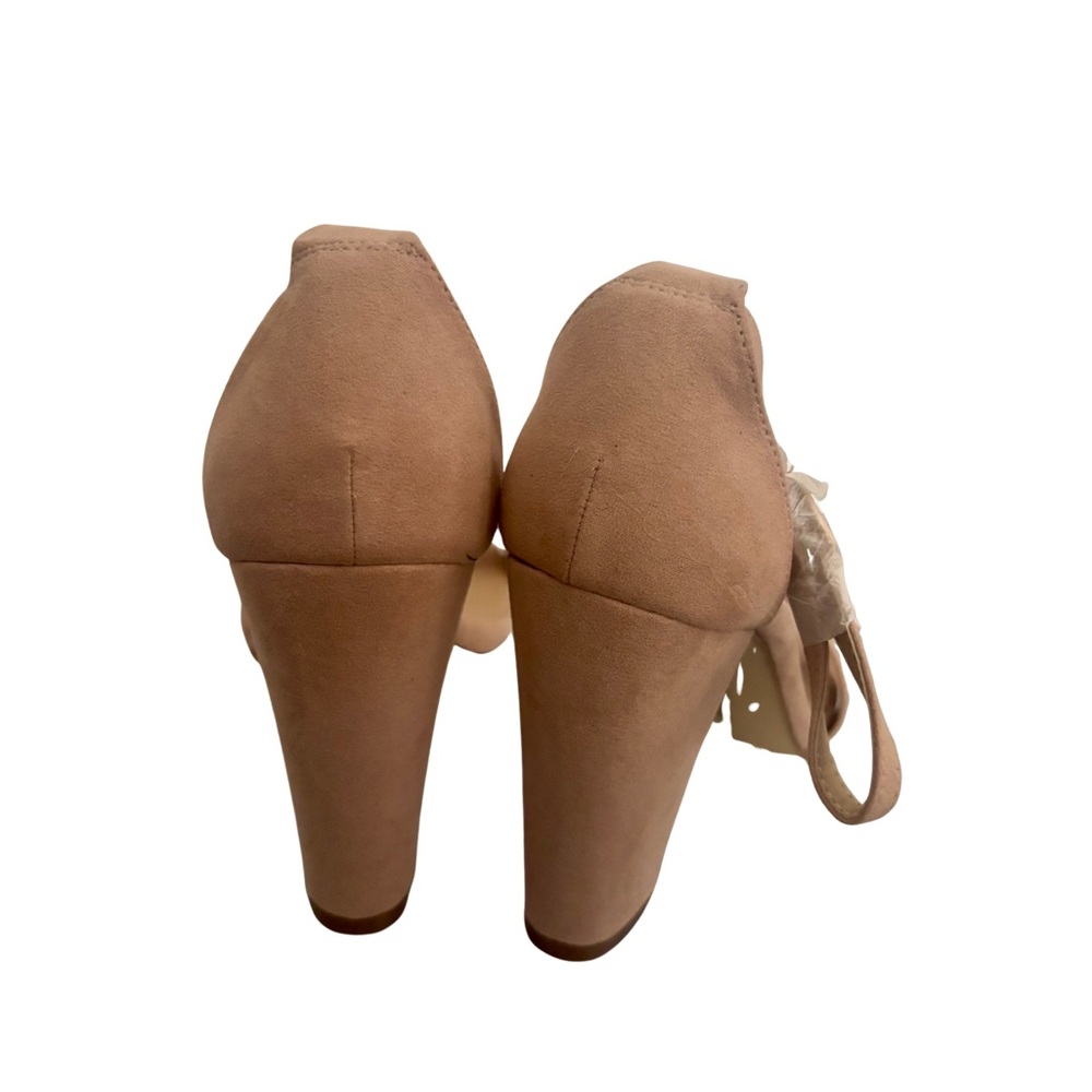 JustFab Blush Block Heel Sandals - Picture 3 of 4
